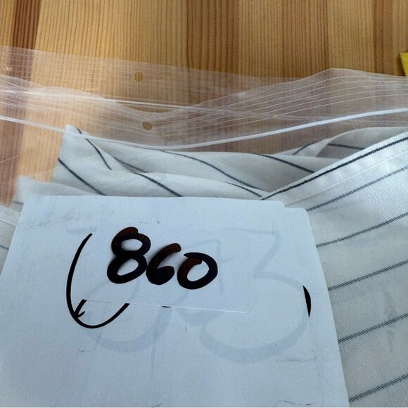 Aritzia Babaton Kahlo Cream Pinstripe Robe Jacket  Longline - Picture 13 of 13